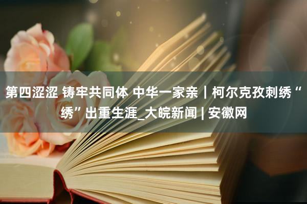 第四涩涩 铸牢共同体 中华一家亲｜柯尔克孜刺绣“绣”出重生涯_大皖新闻 | 安徽网