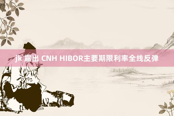 jk 露出 CNH HIBOR主要期限利率全线反弹