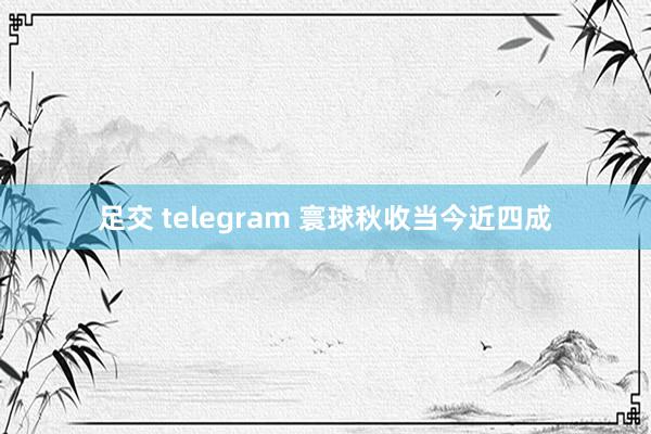 足交 telegram 寰球秋收当今近四成