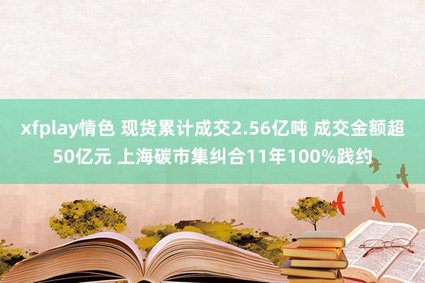 xfplay情色 现货累计成交2.56亿吨 成交金额超50亿元 上海碳市集纠合11年100%践约