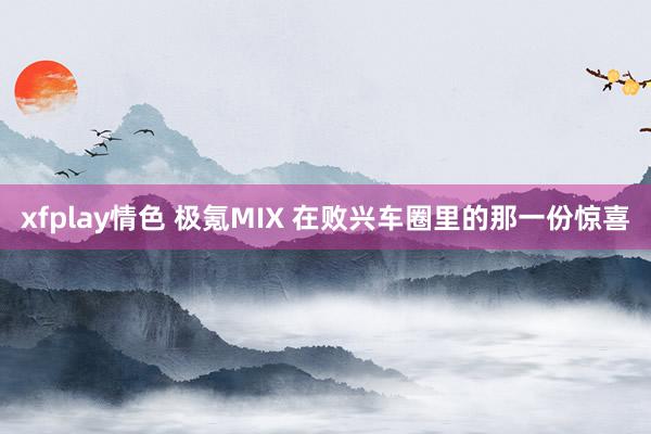 xfplay情色 极氪MIX 在败兴车圈里的那一份惊喜