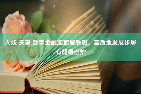 人妖 夫妻 数字金融迎顶层联想，高质地发展步履有缱绻出炉