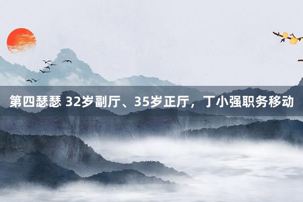 第四瑟瑟 32岁副厅、35岁正厅，丁小强职务移动