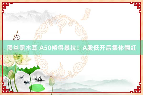 黑丝黑木耳 A50倏得暴拉！A股低开后集体翻红