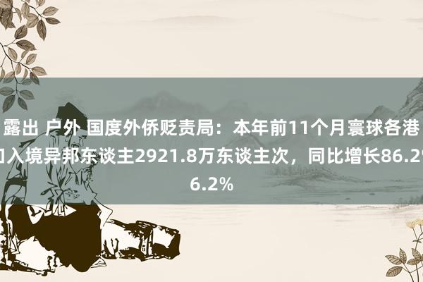 露出 户外 国度外侨贬责局：本年前11个月寰球各港口入境异邦东谈主2921.8万东谈主次，同比增长86.2%