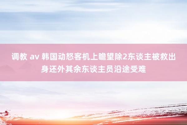 调教 av 韩国动怒客机上瞻望除2东谈主被救出身还外其余东谈