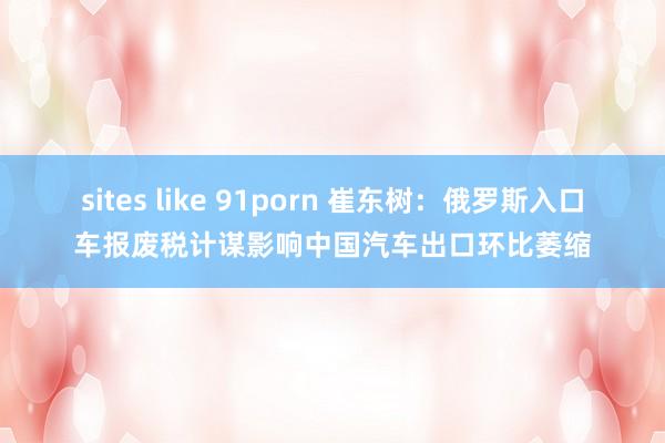 sites like 91porn 崔东树：俄罗斯入口车报废