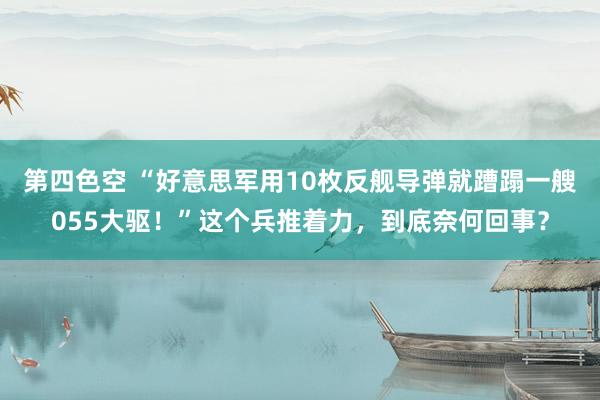 第四色空 “好意思军用10枚反舰导弹就蹧蹋一艘055大驱！”