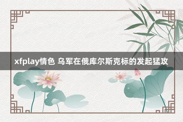 xfplay情色 乌军在俄库尔斯克标的发起猛攻