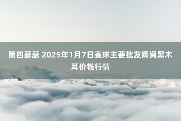 第四瑟瑟 2025年1月7日寰球主要批发阛阓黑木耳价钱行情