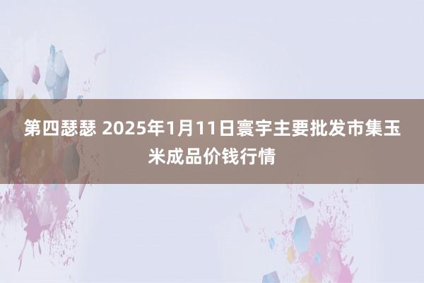 第四瑟瑟 2025年1月11日寰宇主要批发市集玉米成品价钱行